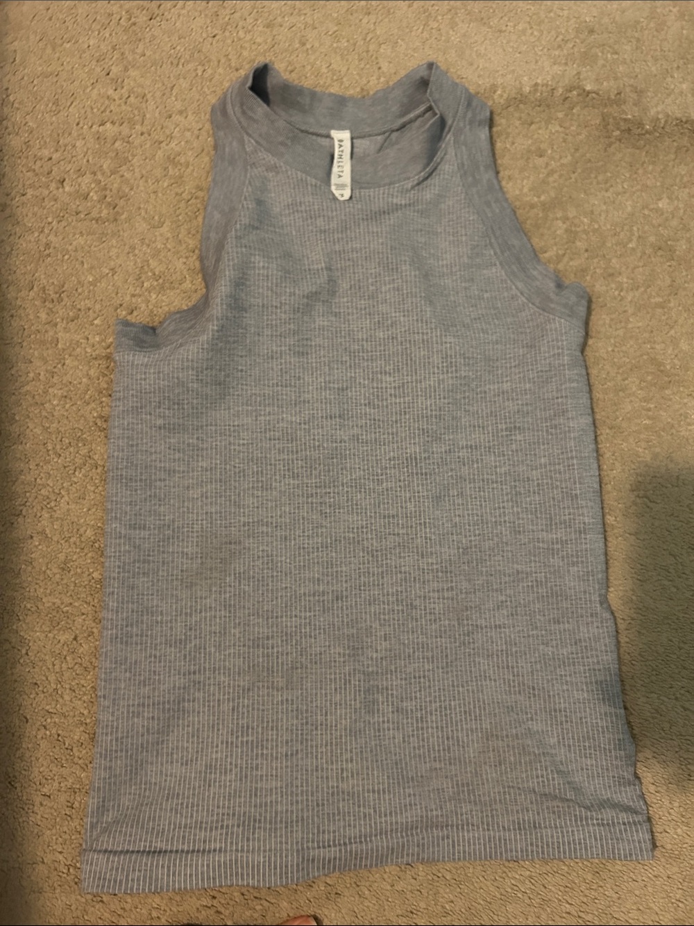 Athleta Light Blue Ribbed Tank